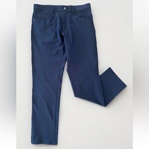 Footjoy Golf Pants Mens Size 33x32 Navy Blue Performance Athletic Fit Trousers